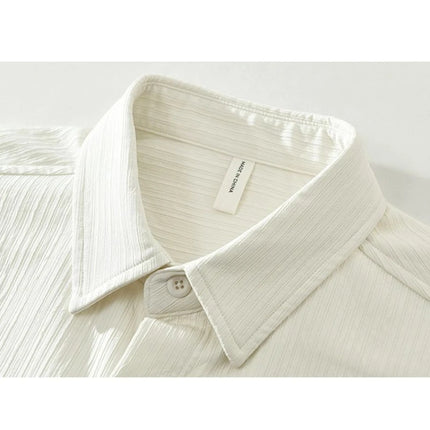 Men's New Spring Autumn Contrast Patchwork Trend Blouse Long Sleeve Polo Neck Loose Fashion Shirt Tops Casual Korean Men Clothes