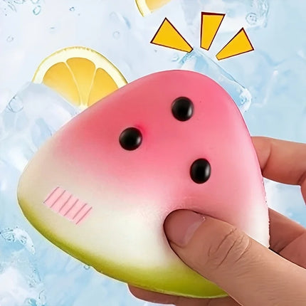 Pink Green Watermelon Squeeze Squishy Fidget Toy Soft Playful Texture Stress Relief Sensory Toy for Kids Birthday Party Favors