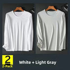 3xl [recommended 72.5-80kg ] / 2 pieces - [mesh long sleeves] white + light gray