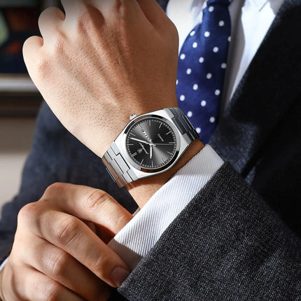 POEDAGAR Luxury Men Watch Stainless Steel Waterproof Luminous Men's Wristwatch Date Week Fashion Casual Men's Quartz Watches Reloj