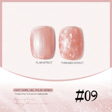 MIANEL 12ML Mother-of-Pearl Mermaid Shimmer Thread Gel Polish 2026 Spring-Summer Collection Fine Glitter Aurora Pearl Nail Art