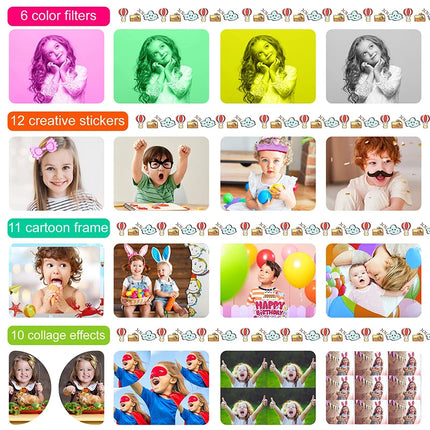 X5S Kids Digital Camera HD 1080P 20MP Children Fox Camera USB Charger Built-In Game Camera Shockproof Silicone Protection Cover