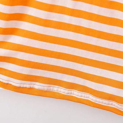 4-Piece Set Summer Boys & Girls Solid Color Short Sleeve T-Shirt Tops Children's Fashion Collar Short Sleeve