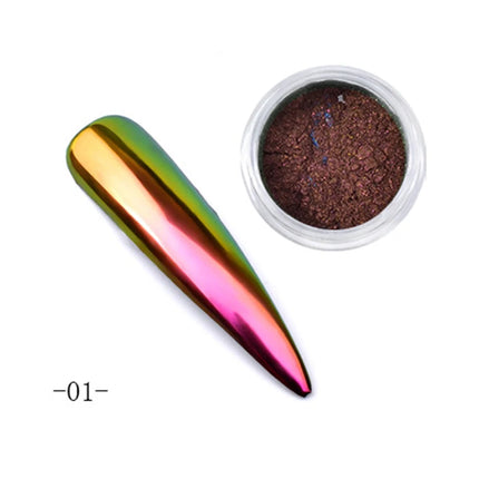 Aurora Mirror Glitter Nail Art Powder Ice Chameleon Rubbing Pigment Dust Sparkly Charm Nails Design Accessory DIY Decorations