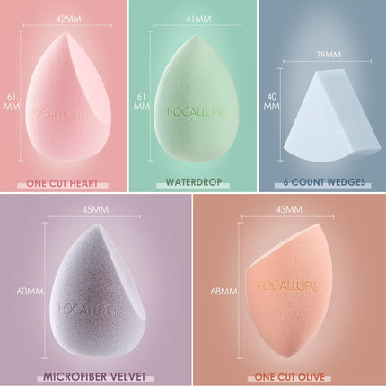 Wholesale FOCALLURE Beauty Egg Makeup Blender Cosmetics Sponge Puff Makeup Sponge Cushion Foundation Powder Beauty Makeup Tool