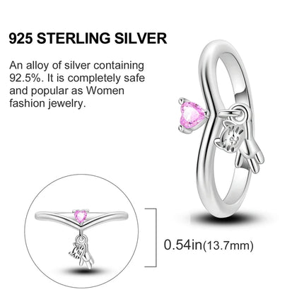 Fashion Original Luminous Firefly Rings 100% 925 Silver Eternal Heart-Shaped Zircon Rings Fine Wedding Engagement Jewelry Gifts