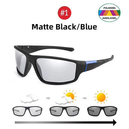 VIVIBEE Men Photochromic Sunglasses Black Sports Goggles Women Color Changing Polarized Driving 2026 Discoloration Sun Glasses