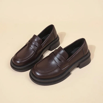 New Japanese Style College Student Cosplay Lolita Shoes for Women/Girls Fashion Black/Coffee Uniform Platform Shoes 2025