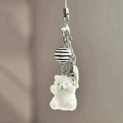 Fluffy Alpaca Elk Capybara Animal Keychains Resin Cartoon Lovely Funny Garlic Goose 3D Doll Pendant Bag Box Car Key Ring Jewelry