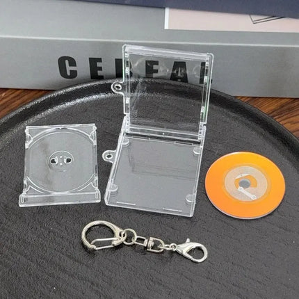 10pcs NFC Functional CD Disc Key Chain Mini CD Case Keychain Peripheral Commemorative Album Key Holder For DIY Backpack Pendant