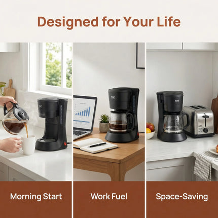 Cross-border 600ML Electric Coffee Maker American Drip Semi-Automatic Coffee Pot Drip Tea Brewer