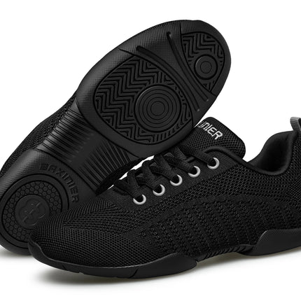 BAXINIER Girls Black Cheer Shoes Trainers Breathable Kids Training Dance Shoes Lightweight Youth Cheer Competition Sneakers
