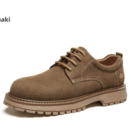 Golden Camel Men's Shoes 2026 New Business Casual Soft-Soled Leather Shoes High-Quality Non-slip Velvet Warm Work Shoe