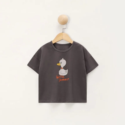 Kids T-shirts 2025 Summer Children Tees Cartoon Tops for Boys Short-sleeve Girls Blouse Toddler Outfits Baby Outerwear Clothing