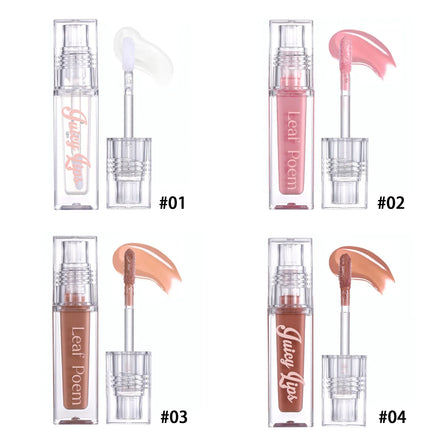 Hydrating Crystal Lip Oil - Plumping & Moisturizing Gloss with Tinted Shades for All Skin Types