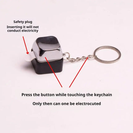 Portable Electric Trick Toy Keychain Discreet Hand Shock Prank Gadget Cool Funny Gifts for Friends