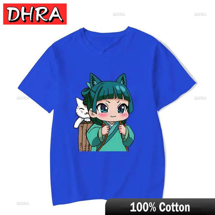 Anime Apothecary Diaries Crewneck T-Shirt Short Sleeve Maomao Tee Shirt Graphic Printed Casual Summer Unisex Tops Cute Clothing