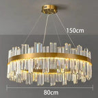 A diameter 80CM / GOLD / Cold White