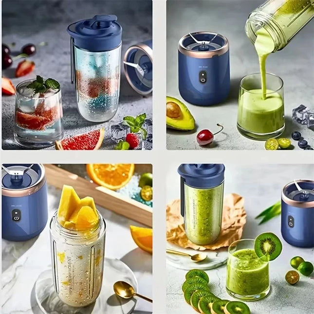 Portable Blender Bottle Electric 6 Blades Multifunction Juice Blender Fresh Juice Smoothie Blender Ice Crush Cup Food Processor