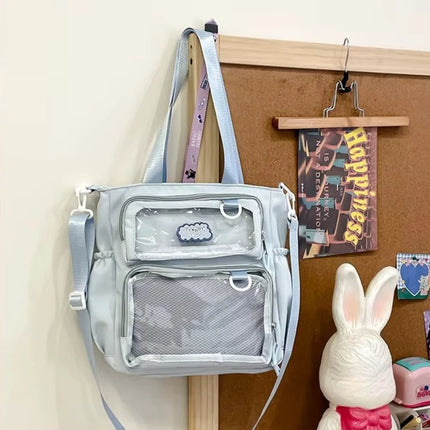 New Y2K Sweet Girl's Ulzzang Ita Bag Large-capacity Crossbody Bag Japanese Comic Exhibition Single Shoulder Bag with Insert