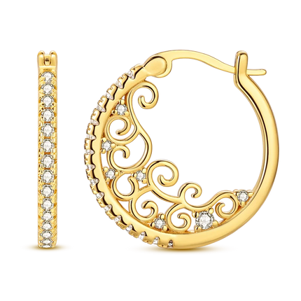 Women original 925 Silver Golden Glowing Firefly Stud Earring Bilayer Round Droplets Heart Gold Hoop Earrings Party Jewelry Gift