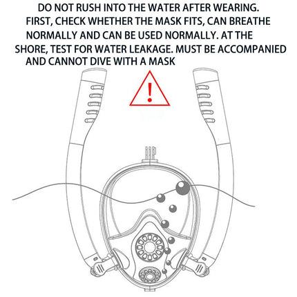 Silicone Snorkeling Mask for Adults, Double Tube Diving Mask, Full Dry Diving Goggles, Self Contained Underwater Breathing Mask
