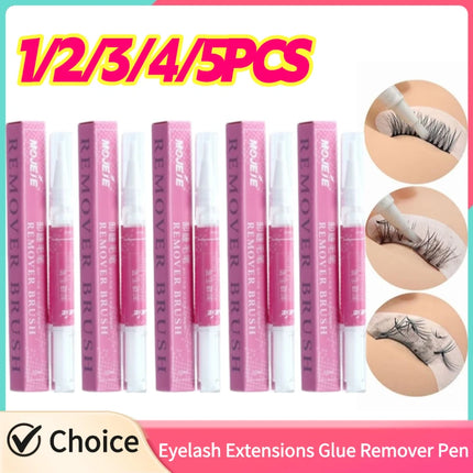 1/2/3/4/5pcs Eyelash Extensions Glue Remover Pen Non-irritating Quick Drying Adhesive Transparent Gel Remover Pen