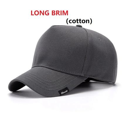 Quick Dry Baseball Hat for Men and Women, Hard Top, High Crown, Sports Hip Hop Caps, Big Head, Outdoor,