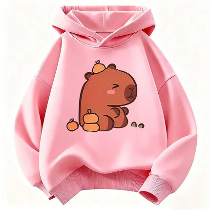 2026 Cute Capybara Graphic Children's Hoodie Sweatshirt Cute Hoody for Boys Girls Autumn Spring Casual Hoodies