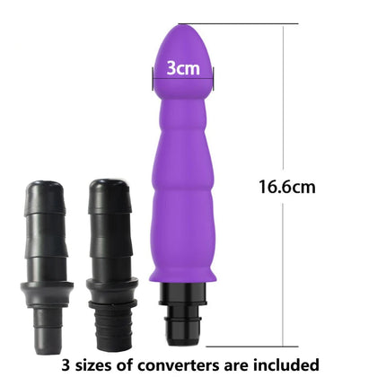1pc purple Silicone Massage Head, Fascia Gun Massage Head, With Multiple Uses, Including Three Interfaces, Used For Fascia Gun
