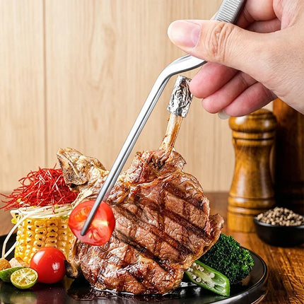 3/1Pcs Kitchen Tweezer Food Tongs BBQ Cooking Tool Stainless Steel Portable Barbecue Picnic Tongs for Kitchen Clamp CFQJ008