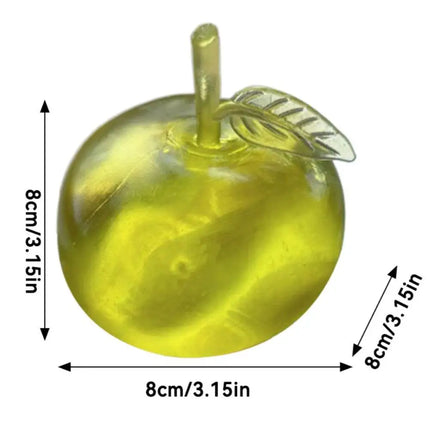 Squishy Green Apple Stress Relief Toy Soft Transparent Slow Rebound Squeeze Toy Decompression Fidget Toy for Adults & Kids