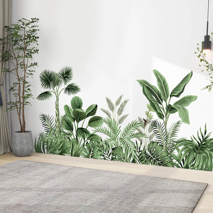 Wall Stickers Tropical Plant Jungle For Living Room Home Bedroom Wardrobe Wall Decoration Self Adhesive Vinyl Sticker Wallpaper