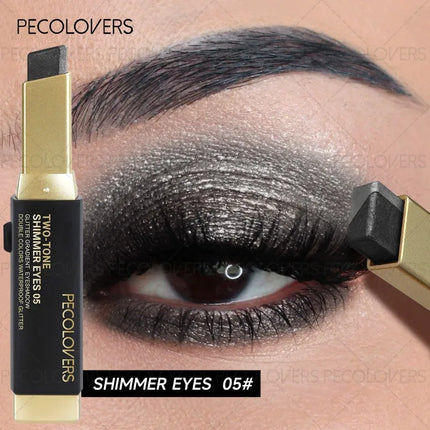 Two-color Push-pull Eye Shadow Stick, Multi-color Selection, One-touch Shape, Long-lasting and Natural, Eye Cosmetics