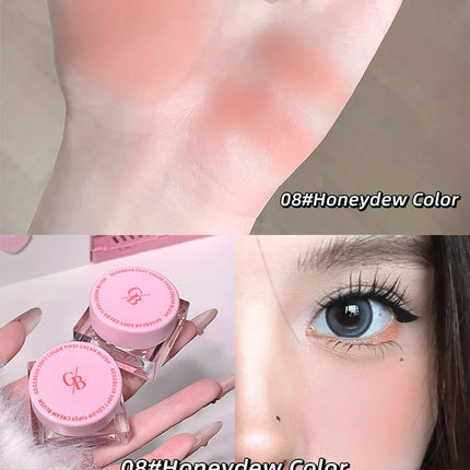 Gegebear Soft Blush Cream Tender and Multi-color Korean Style Contouring Lip Gloss Multi-purpose Rouge Cream
