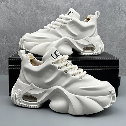 Plus Size Men'S 2026 New Dad Sneakers Thick Platform Sole Fashion Versatile Casual Athletic Shoes Trendy Comfortable Daily Shoes