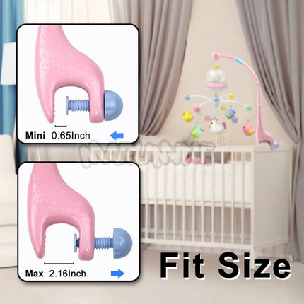 Baby Musical Crib Mobile with Star Projection Night Light White Noise Timing Rotating Bed Rattle Sleep Soother Toys for Newborn