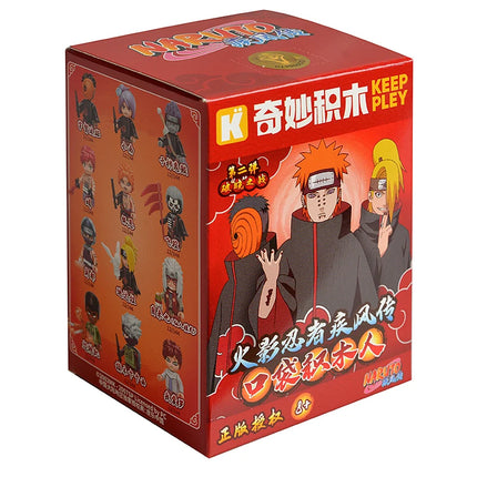 New Keeppley original Naruto cartoon blind box architectural drawings assembly Uzumaki Shipden action model toy children's gift