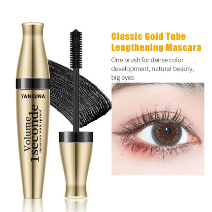 3D Waterproof Curling Mascara Liquid Fiber Black Eyelashes Brush Long Lasting Natural Eye Makeup Extension Fixed shape