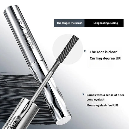 AOJN Slender＆Dense Mascara Smudge-Proof Long-Lasting Natural Curling Thickening Spiral Brush Mascara