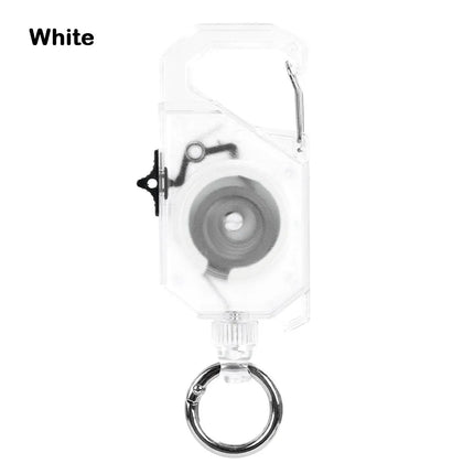 Portable Plastic Elastic Keychain Hovering Type Retractable Easy Pull Buckle Lanyard Carabiner Badge Holder Outdoor