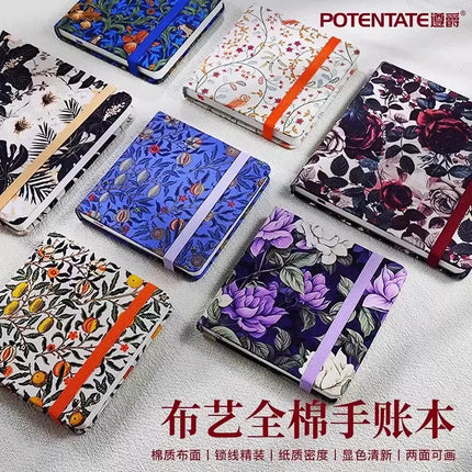 100% cotton journal watercolor book sketchbook acrylic marker drawing book fabric cover mini pocket book square oil pastel book