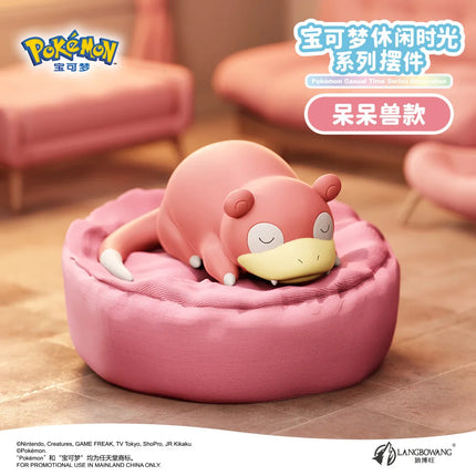 Pokemon Anime Action Figures Leisure Time Series Sleeping Position Ornament Pikachu Meowth Rowlet Model Toys Birthday Gift