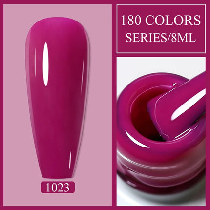 Parkson 8ml HEMA TPO FREE Color Gel Nail Polish Nude Pink Red Green Collection Nail Gel Polish Glitter Soak Off UV LED Gel