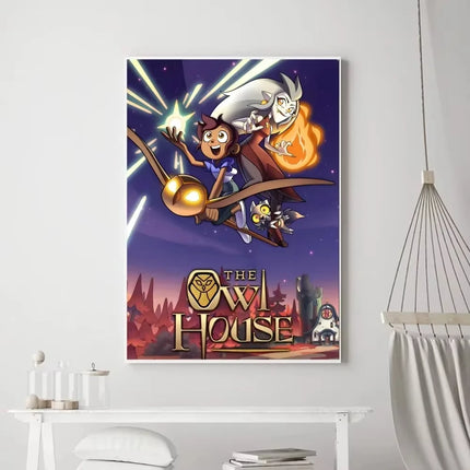 Cartoon The O-Owl House Poster Vintage Poster Prints Art Home Canvas Painting Bathroom Kitchen Bar Accessories Wall Sticker