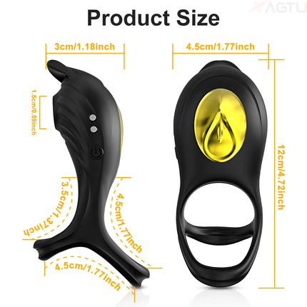 Cock Ring for Men Adult Sucking Clitoral Vibrator Delay Ejaculation Sex Toys for Couples Clitoral stimulator Penis Ring Cockring
