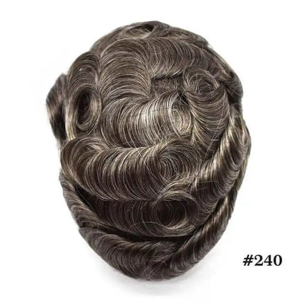 Q6 HD Lace Capillary Prosthesis Natural Hair System Unit Hairpiece Topper Lace PU Indian Human Hair Wig Men Toupee Hairline Wigs
