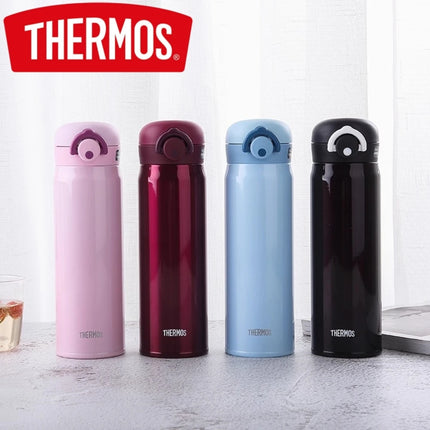 THERMOS Water Bottle 500ml Children Stainless Steel Vacuum Flask Thermal Mug, 6-12H Hot & Cold, Leakproof Coffee Mug for Hiking