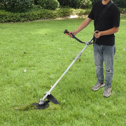 Gas Weed Trimmer 42.7cc, 2-Stroke Gasoline Brush Cutter With 3 Trimming Heads, 6500RPM Grass Trimmer for Garden Lawn Shrub, 1.25KW Brushcutter