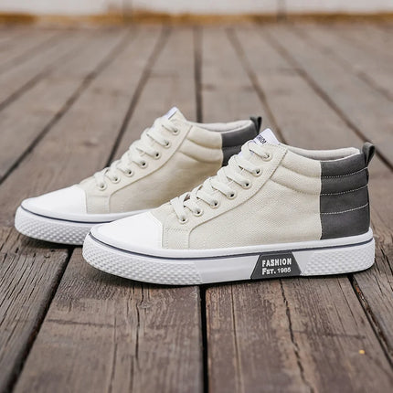 Stylish High - Top Canvas Sneakers: Trendy & Comfortable for Everyday Wear